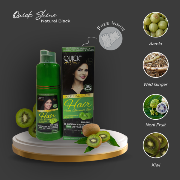 Quick Shine Natural Hair Colour Gel 200 ml: Long-lasting Vibrancy & Superior Grey Coverage